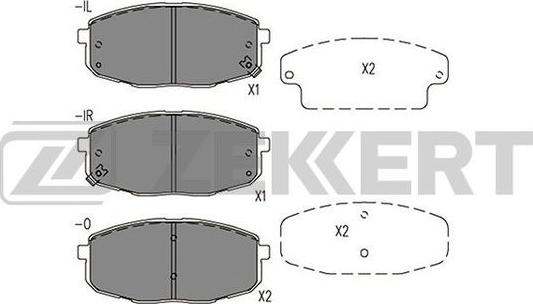 Zekkert BS-1578 - Гальмівні колодки, дискові гальма autozip.com.ua