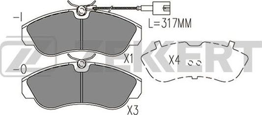 Zekkert BS-1572 - Гальмівні колодки, дискові гальма autozip.com.ua