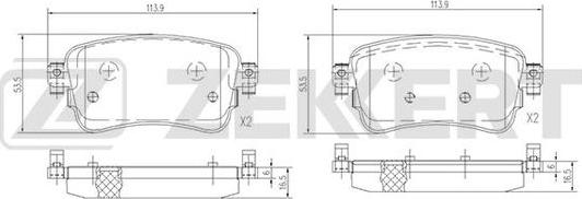 Zekkert BS-1699 - Гальмівні колодки, дискові гальма autozip.com.ua