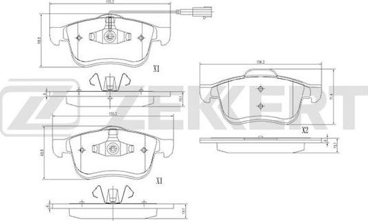 Zekkert BS-1691 - Гальмівні колодки, дискові гальма autozip.com.ua