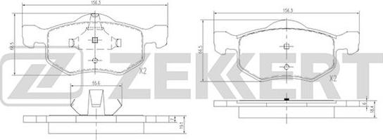 Zekkert BS-1671 - Гальмівні колодки, дискові гальма autozip.com.ua