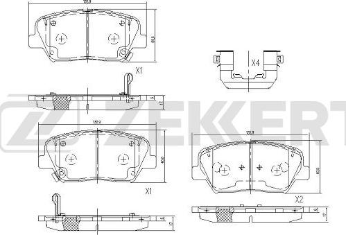 Zekkert BS-1094 - Гальмівні колодки, дискові гальма autozip.com.ua