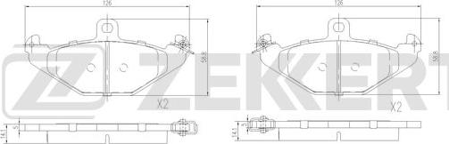 Zekkert BS-1058 - Гальмівні колодки, дискові гальма autozip.com.ua