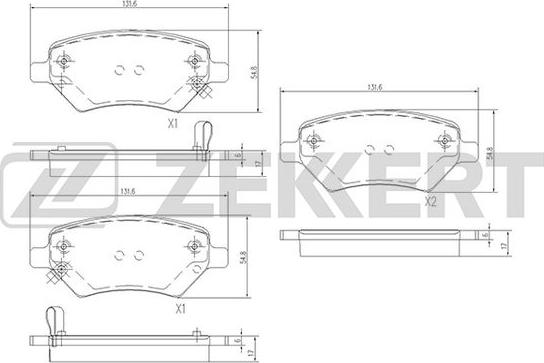 Zekkert BS-1001 - Гальмівні колодки, дискові гальма autozip.com.ua