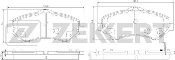 Zekkert BS-1008 - Гальмівні колодки, дискові гальма autozip.com.ua