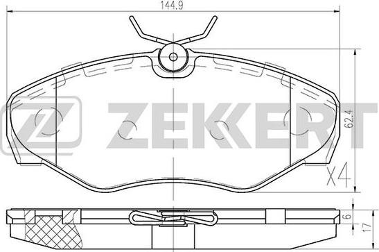 Zekkert BS-1007 - Гальмівні колодки, дискові гальма autozip.com.ua