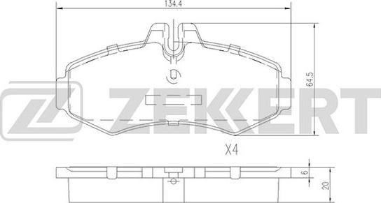 Zekkert BS-1015 - Гальмівні колодки, дискові гальма autozip.com.ua