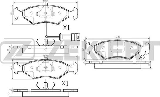 Zekkert BS-1010 - Гальмівні колодки, дискові гальма autozip.com.ua