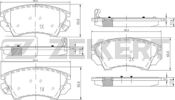 Zekkert BS-1013 - Гальмівні колодки, дискові гальма autozip.com.ua