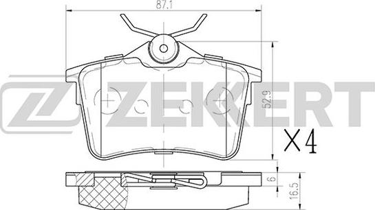 Zekkert BS-1012 - Гальмівні колодки, дискові гальма autozip.com.ua