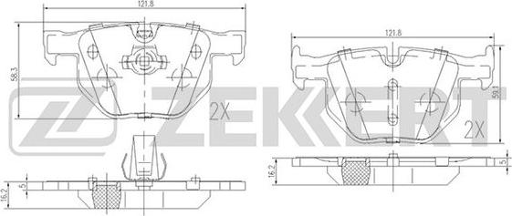 Zekkert BS-1017 - Гальмівні колодки, дискові гальма autozip.com.ua