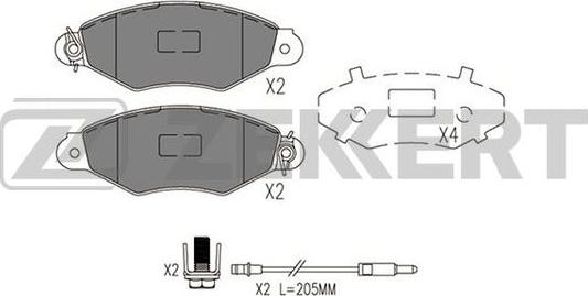 Zekkert BS-1088 - Гальмівні колодки, дискові гальма autozip.com.ua