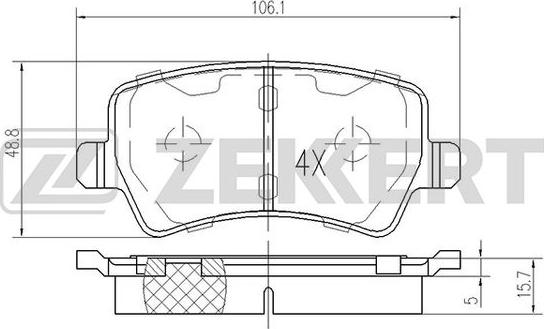 Zekkert BS-1030 - Гальмівні колодки, дискові гальма autozip.com.ua