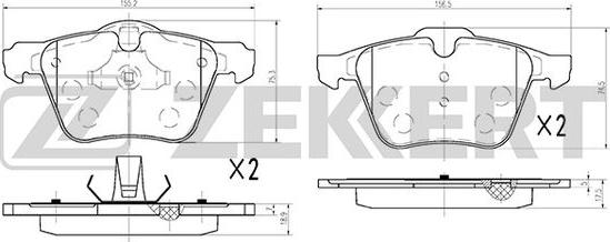 Zekkert BS-1031 - Гальмівні колодки, дискові гальма autozip.com.ua