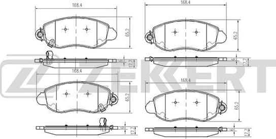 Zekkert BS-1033 - Гальмівні колодки, дискові гальма autozip.com.ua