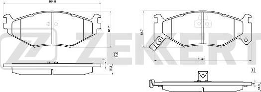 Zekkert BS-1025 - Гальмівні колодки, дискові гальма autozip.com.ua