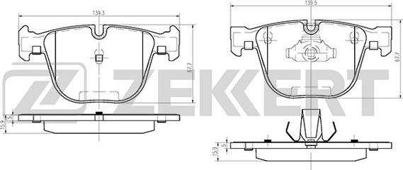 Zekkert BS-1021 - Гальмівні колодки, дискові гальма autozip.com.ua