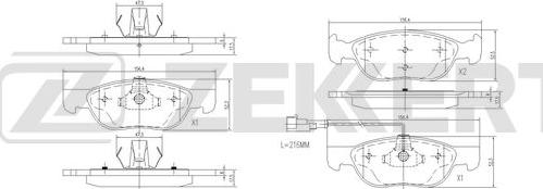 Zekkert BS-1075 - Гальмівні колодки, дискові гальма autozip.com.ua