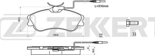 Zekkert BS-1070 - Гальмівні колодки, дискові гальма autozip.com.ua
