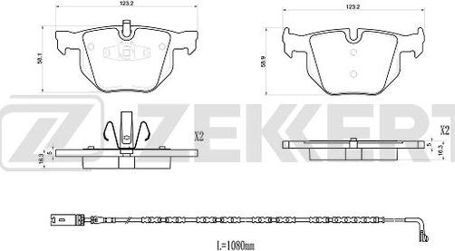 Zekkert BS-1196 - Гальмівні колодки, дискові гальма autozip.com.ua