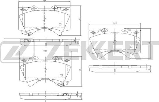 Zekkert BS-1149 - Гальмівні колодки, дискові гальма autozip.com.ua