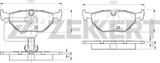 Zekkert BS-1155 - Гальмівні колодки, дискові гальма autozip.com.ua