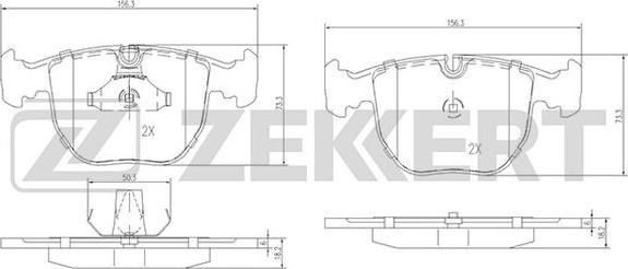 Zekkert BS-1150 - Гальмівні колодки, дискові гальма autozip.com.ua