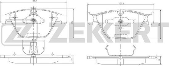 Zekkert BS-1163 - Гальмівні колодки, дискові гальма autozip.com.ua