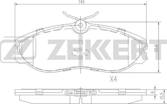 Zekkert BS-1112 - Гальмівні колодки, дискові гальма autozip.com.ua