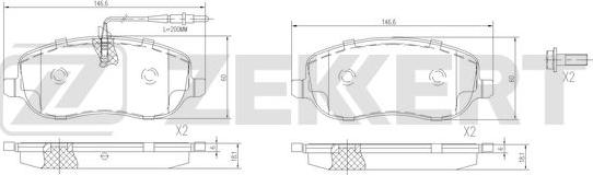 Zekkert BS-1189 - Гальмівні колодки, дискові гальма autozip.com.ua