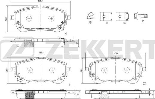 Zekkert BS-1184 - Гальмівні колодки, дискові гальма autozip.com.ua