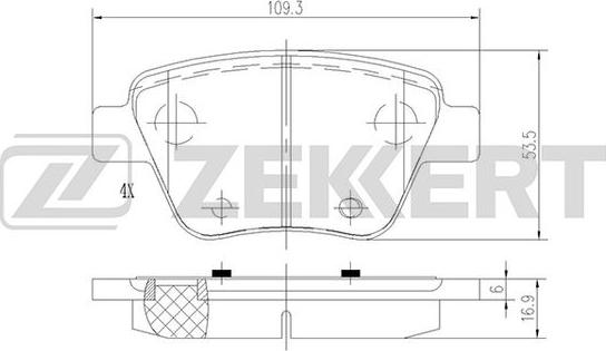 Zekkert BS-1185 - Гальмівні колодки, дискові гальма autozip.com.ua