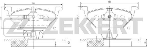 Zekkert BS-1136 - Гальмівні колодки, дискові гальма autozip.com.ua