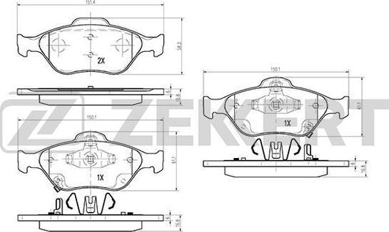 Zekkert BS-1120 - Гальмівні колодки, дискові гальма autozip.com.ua