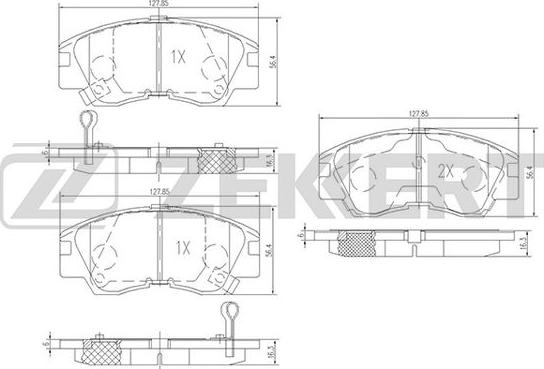 Zekkert BS-1858 - Гальмівні колодки, дискові гальма autozip.com.ua