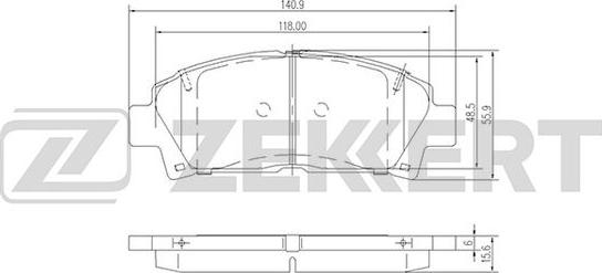 Zekkert BS-1869 - Гальмівні колодки, дискові гальма autozip.com.ua