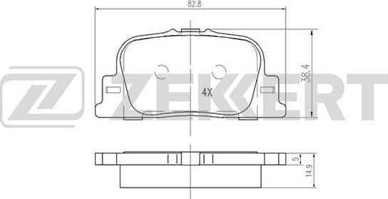 Zekkert BS-1865 - Гальмівні колодки, дискові гальма autozip.com.ua