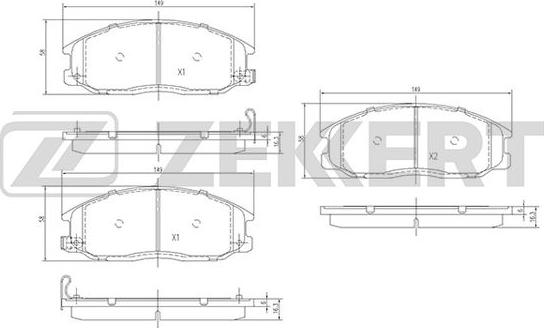 Zekkert BS-1804 - Гальмівні колодки, дискові гальма autozip.com.ua