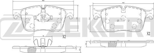 Zekkert BS-1836 - Гальмівні колодки, дискові гальма autozip.com.ua