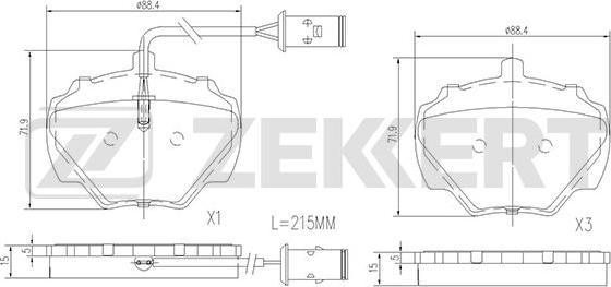 Zekkert BS-1830 - Гальмівні колодки, дискові гальма autozip.com.ua