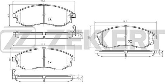 Zekkert BS-1871 - Гальмівні колодки, дискові гальма autozip.com.ua