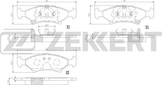 Zekkert BS-1390 - Гальмівні колодки, дискові гальма autozip.com.ua