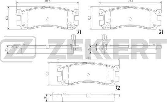 Zekkert BS-1391 - Гальмівні колодки, дискові гальма autozip.com.ua