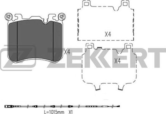 Zekkert BS-1319 - Гальмівні колодки, дискові гальма autozip.com.ua