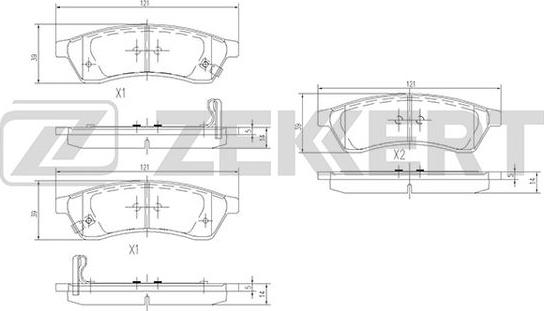 Zekkert BS-1314 - Гальмівні колодки, дискові гальма autozip.com.ua