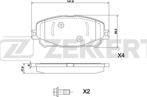 Zekkert BS-1311 - Гальмівні колодки, дискові гальма autozip.com.ua