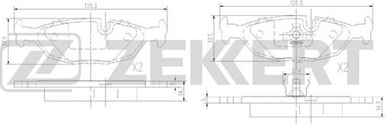 Zekkert BS-1385 - Гальмівні колодки, дискові гальма autozip.com.ua