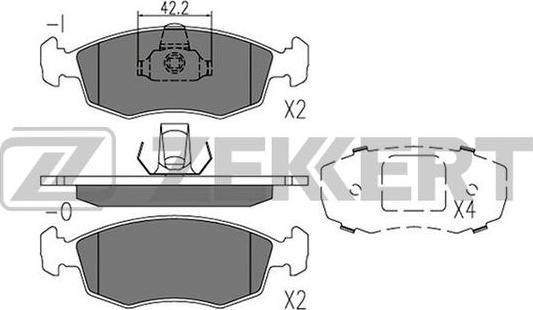 Zekkert BS-1388 - Гальмівні колодки, дискові гальма autozip.com.ua