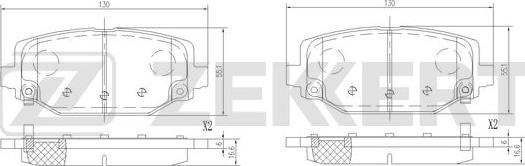 Zekkert BS-1333 - Гальмівні колодки, дискові гальма autozip.com.ua