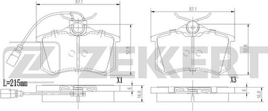Zekkert BS-1376 - Гальмівні колодки, дискові гальма autozip.com.ua